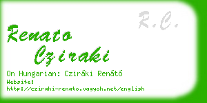 renato cziraki business card
