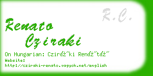 renato cziraki business card